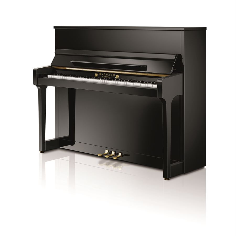 Wilhelm Schimmel W114-TEP Upright Piano - Polished Ebony