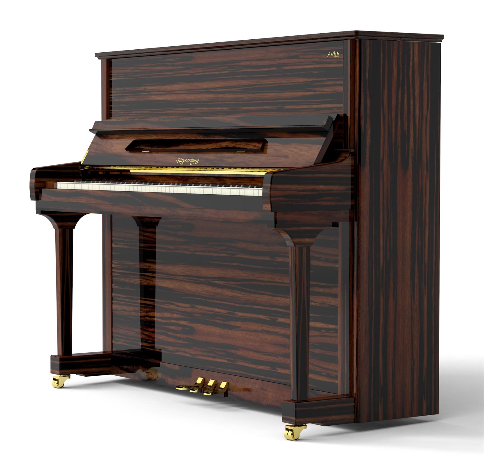 Kayserburg KA2XT-SLE Artist Upright Piano - Rose Gold Sandalwood